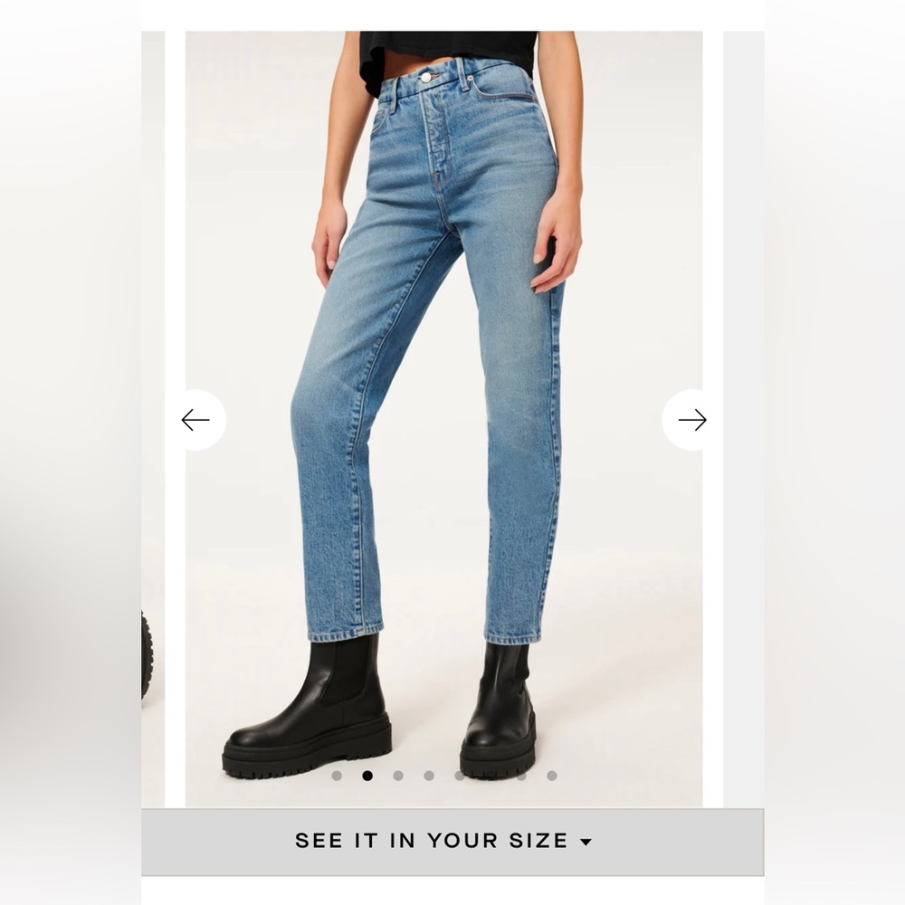SOLD Good American Good Vintage blue crop jeans